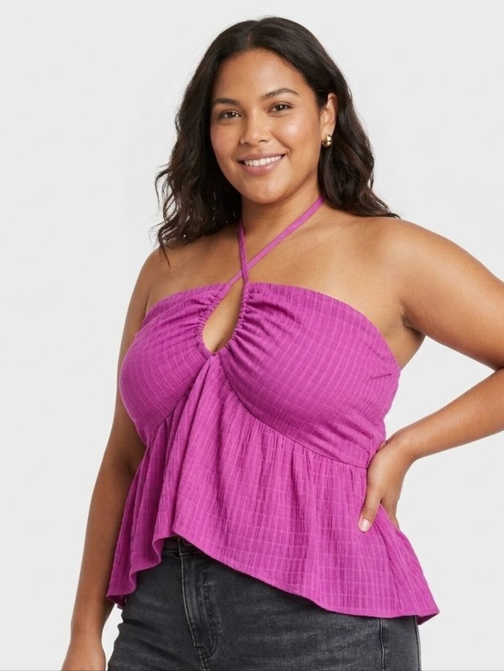 Wild Fable Plus Size Plum Purple Halter Top
